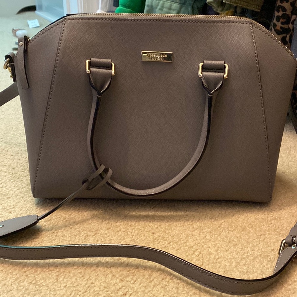 Gray Kate spade purse